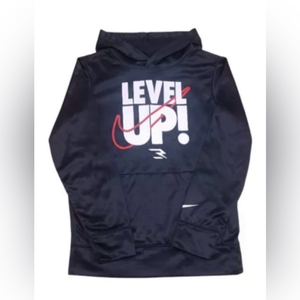 Nike Boys Level Up Black Graphic Hoodie Pullover Sweatshirt Size10/M,3BRAND R W